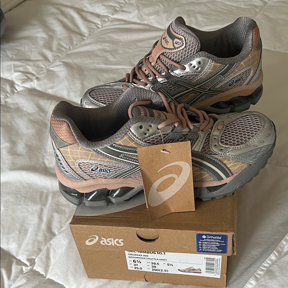 Asics Women's: Gel Nimbus 10.1 Gray & Dusty Pink Running Sneakers
